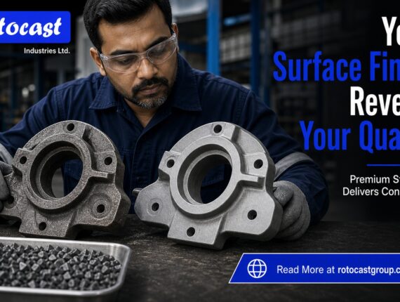 Comparison of consistent and poor surface finish after steel abrasive blasting