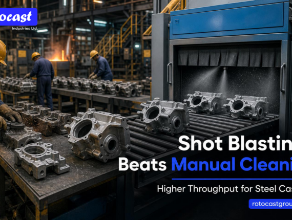 Steel casting shot blasting vs manual cleaning for higher foundry throughput